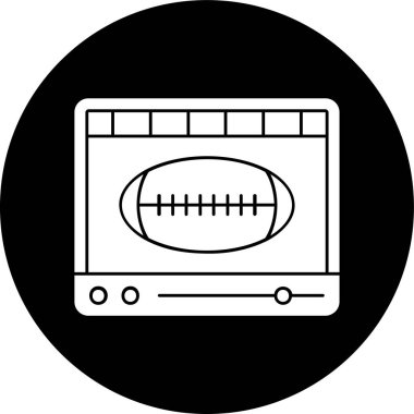 video simgesi, vektör illüstrasyonu basit tasarım