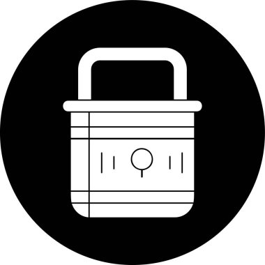 Kilitli simge, vektör illüstrasyonu basit tasarım