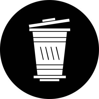 Trash icon, vector illustration simple design