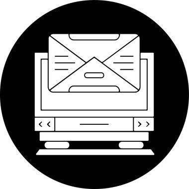 Mail icon, vector illustration simple design