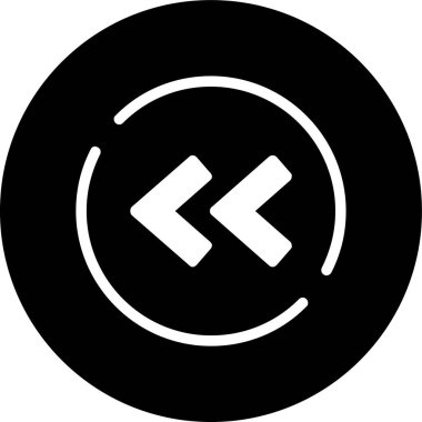 Açı- küçük-sol simge, vektör illüstrasyonu basit tasarım