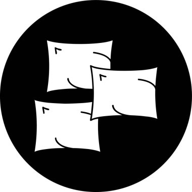 Yastık simgesi, vektör illüstrasyonu basit tasarım