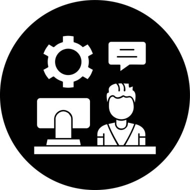 Yönetici Ayrıcalıkları simgesi, vektör illüstrasyonu basit tasarım