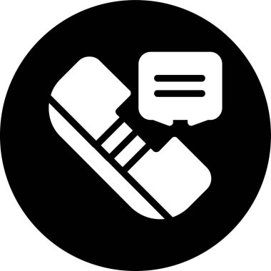 Sohbet baloncuğu simgesi, vektör illüstrasyonu basit tasarım