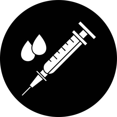 Anestezi simgesi, vektör illüstrasyonu basit tasarım