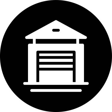 Garaj simgesi, vektör illüstrasyonu basit tasarım