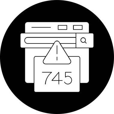 745 Hata simgesi, vektör illüstrasyonu basit tasarım