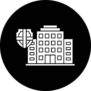 Sigorta simgesi, vektör illüstrasyonu basit tasarım