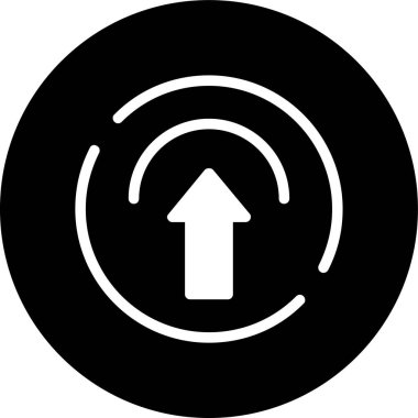 Ok- up simgesi, vektör illüstrasyonu basit tasarım