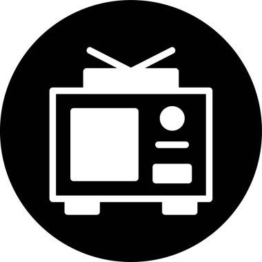 TV simgesi, vektör illüstrasyonu basit tasarım