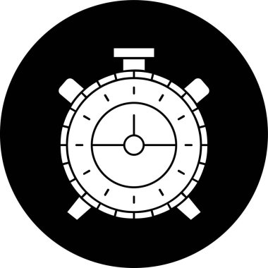 Kronometre simgesi, vektör illüstrasyonu basit tasarım