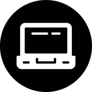 dizüstü bilgisayar simgesi, vektör illüstrasyonu basit tasarım