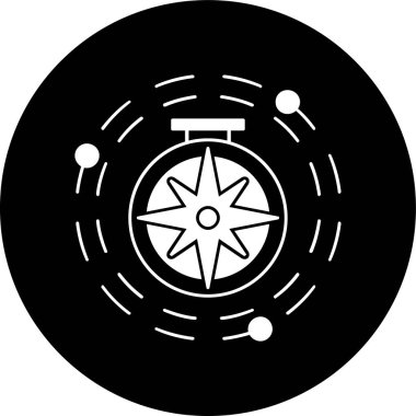 pusula simgesi, vektör illüstrasyonu basit tasarım