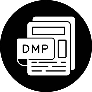 dmp dosya simgesi, vektör illüstrasyonu basit tasarım