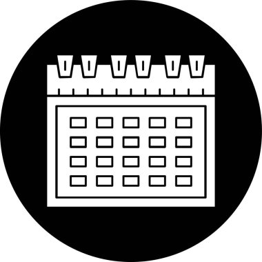 Takvim simgesi, vektör illüstrasyonu basit tasarım