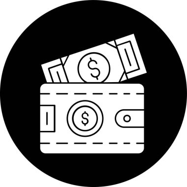Wallet icon, vector illustration simple design