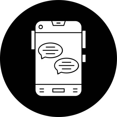 Sohbet simgesi, vektör illüstrasyonu basit tasarım