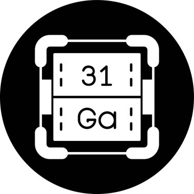 Galyum simgesi, vektör illüstrasyonu basit tasarım