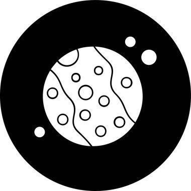 gezegen simgesi, vektör illüstrasyonu basit tasarım