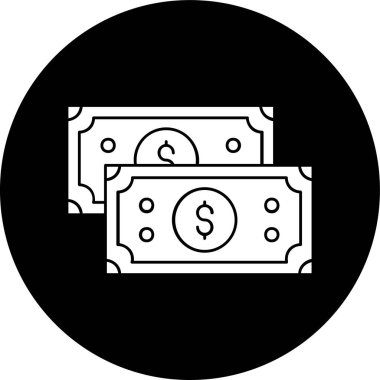 Dolar simgesi, vektör illüstrasyonu basit tasarım