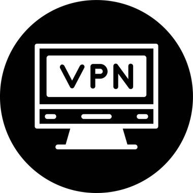 vpn simgesi, vektör illüstrasyonu basit tasarım
