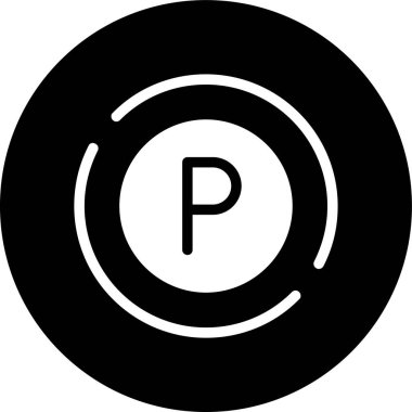 P simgesi, vektör illüstrasyonu basit tasarım