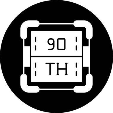 Toryum simgesi, vektör illüstrasyonu basit tasarım