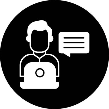 Teknik Yazıcı simgesi, vektör illüstrasyonu basit tasarım