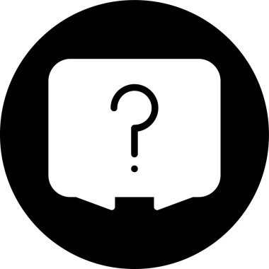 Yorum soru simgesi, vektör illüstrasyonu basit tasarım