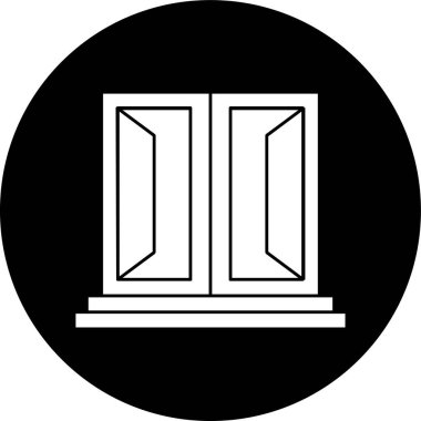 pencere simgesi, vektör illüstrasyonu basit tasarım