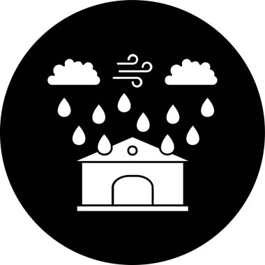 yağmur simgesi, vektör illüstrasyonu basit tasarım