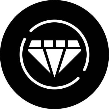 Elmas simgesi, vektör illüstrasyonu basit tasarım