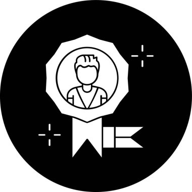 Kullanıcı Rozeti simgesi, vektör illüstrasyonu basit tasarım