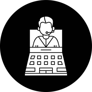 Çağrı merkezi ikon vektör illüstrasyonu