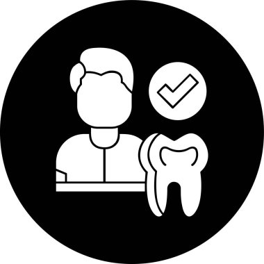 Dişçi. Web simgesi basit illüstrasyon