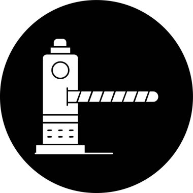 Bir mikroskop simgesinin vektör çizimi