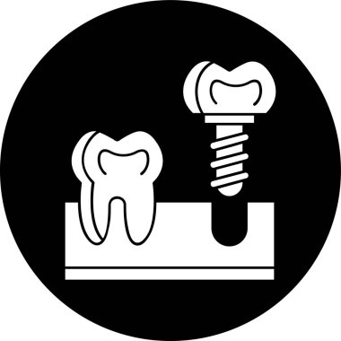 Modern diş eksikliğinin vektör çizimi