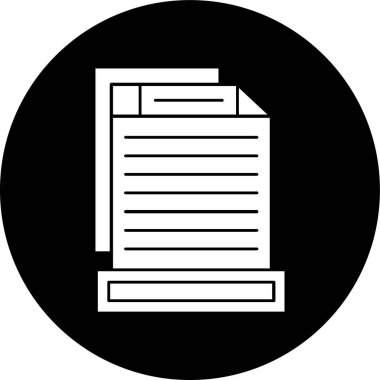 Belge simgesinin vektör illüstrasyonu