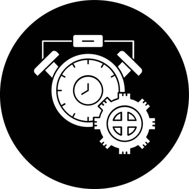 Saat simgesi vektör illüstrasyonu