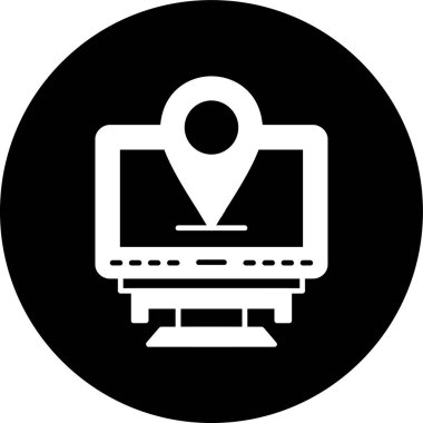 konum. Web simgesi basit illüstrasyon