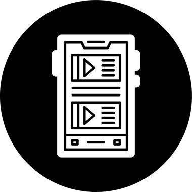 mobil uygulama web simgesi, vektör illüstrasyonu