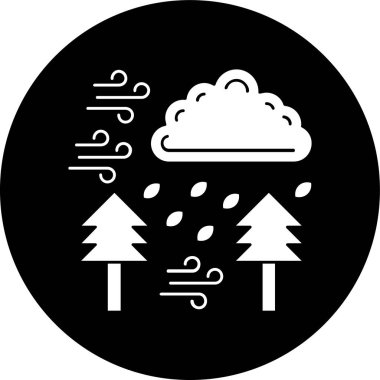 Bir ağaç simgesinin vektör illüstrasyonu