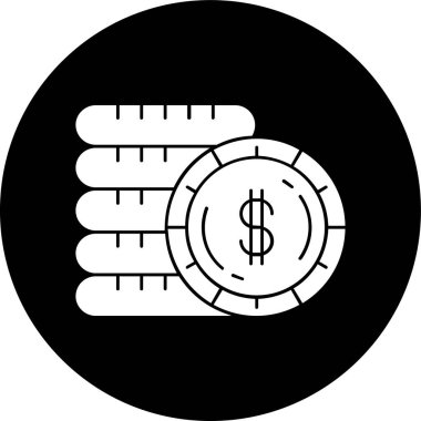 Dolar. Web simgesi basit illüstrasyon