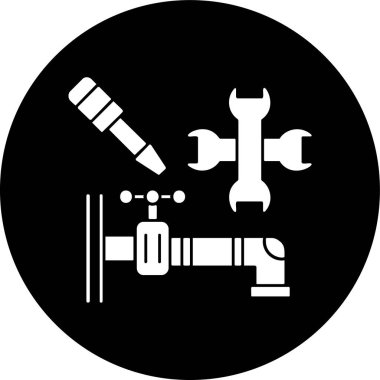 Modern oto tamir simgesinin vektör illüstrasyonu