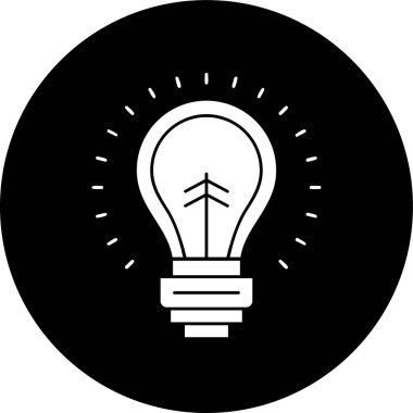 ampul simgesi, vektör illüstrasyonu