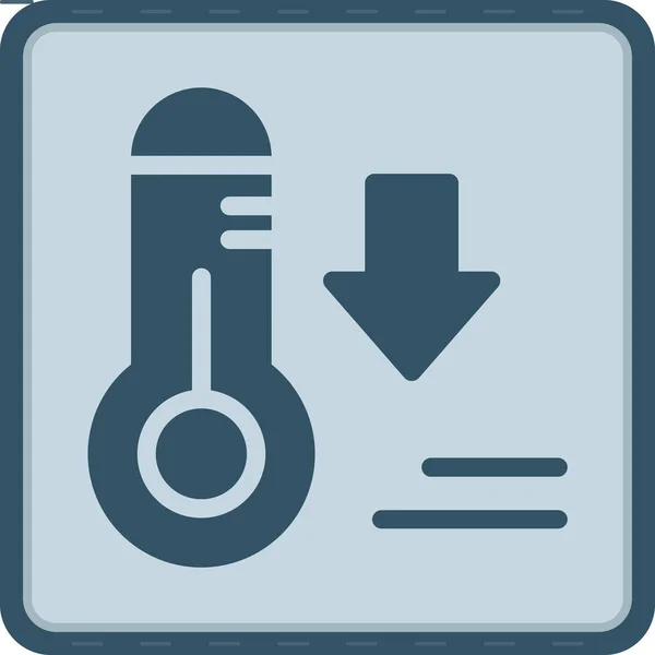 Thermometer Icon Indicating Temperature Decrease Symbol