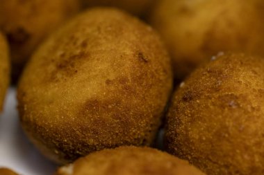 Jambon kroketlerinin yatay fotoğrafı