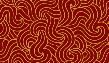 Imlek, dalgalanma dalgası, dijital içerikte arka plan, marka ve dekoratif amaçlar için uygun karmaşık kırmızı ve altın labirent benzeri tasarım.