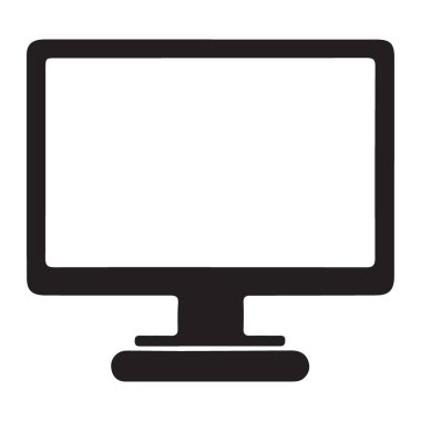 Siyah Bilgisayar İzleyici Dijital Kullanım için Vektör İllüstrasyonuName