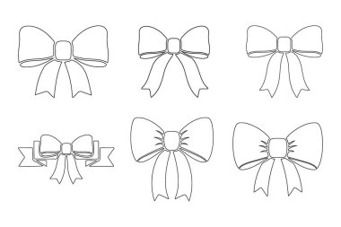 Basit Yay Tasarımı Resimlendirme Ana Hattı Vektör Grafik Elementleri